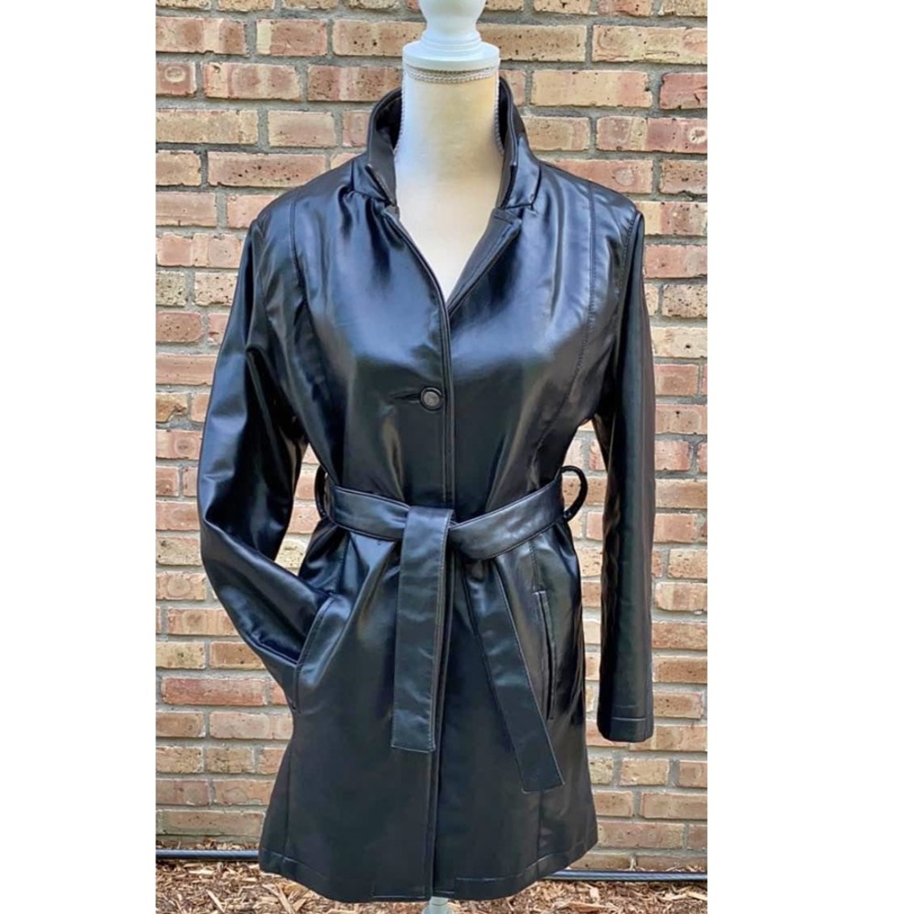 Emporio Roma Milano Trench Vegan Leather Jacket